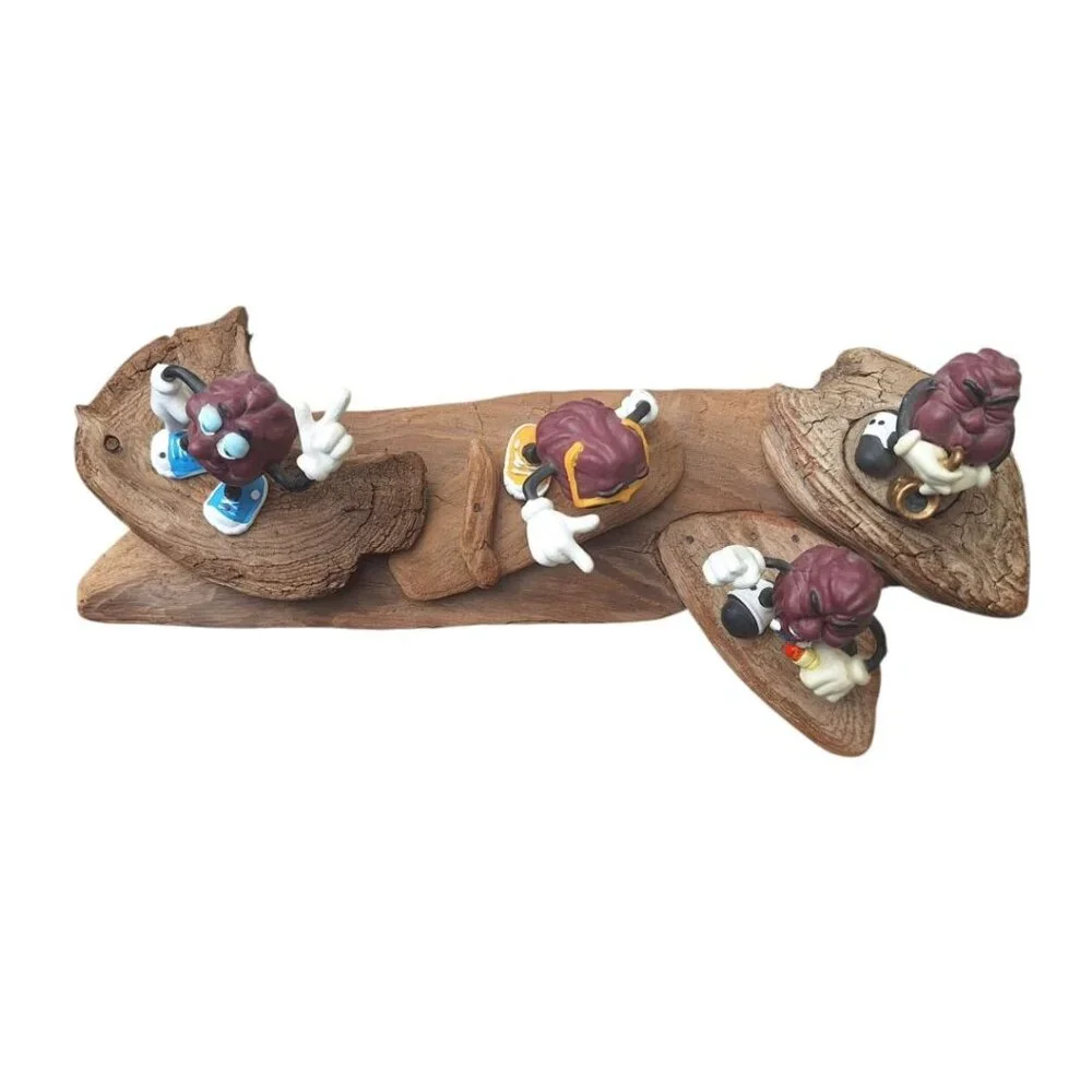 California Raisins Driftwood Art Handmade Nailed Vintage 90s Retro‎ Decor Music